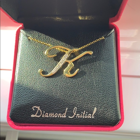K Initial Necklace - Picture 2 of 5